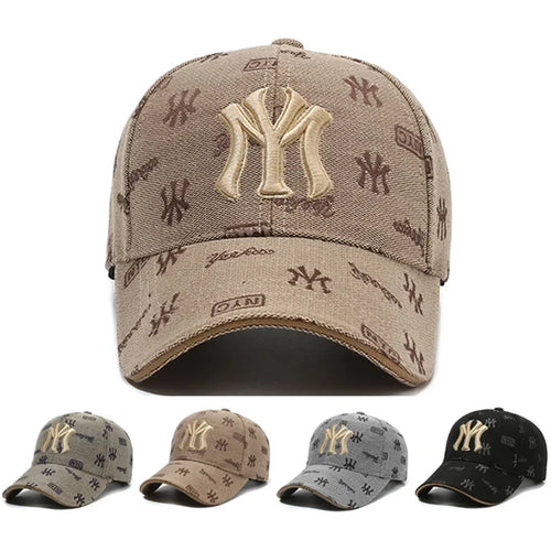 Adjustable Fashion Baseball Cap with Embroidered Letters - Trendy Hip Hop & Golf Style for Men and Women